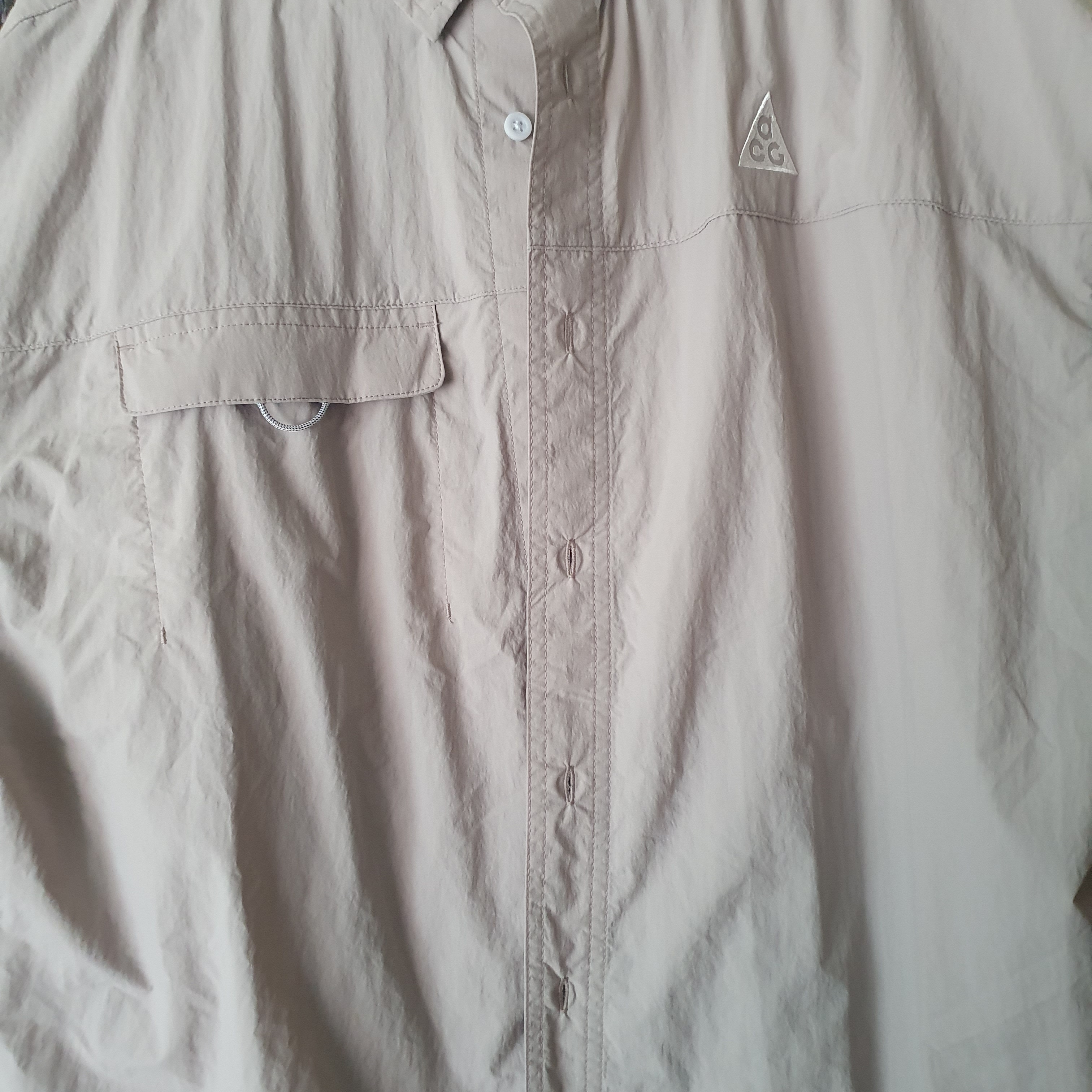 Nike ACG Orb Weaver UV Repel Short Sleeve Shirt College Grey Football Grey - Asia 착용 스타일
