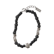 ETCE Cross Beads Bracelet Black