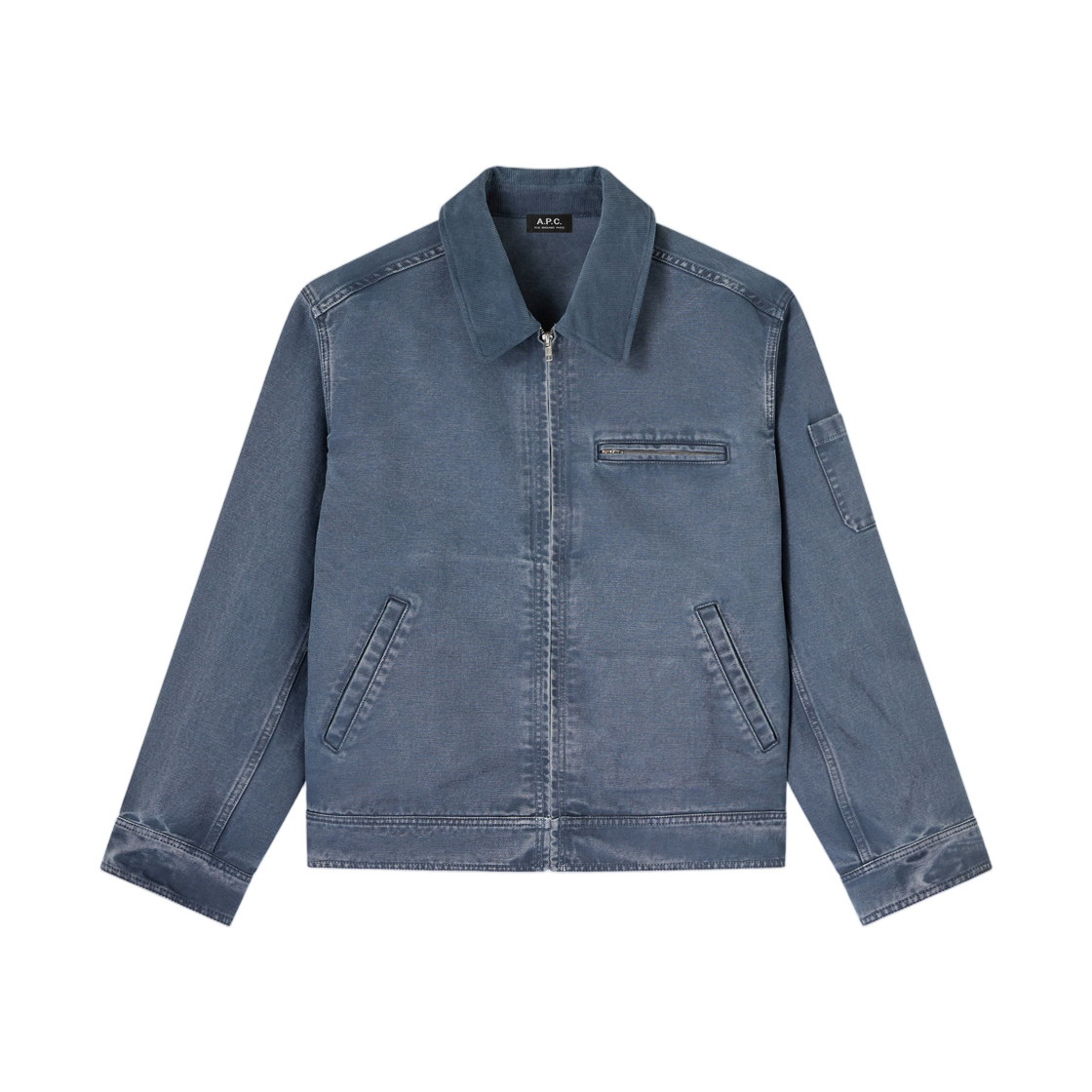 COHTC-H32086-IAA A.P.C. Blue Canvas Workwear Jacket Bleu