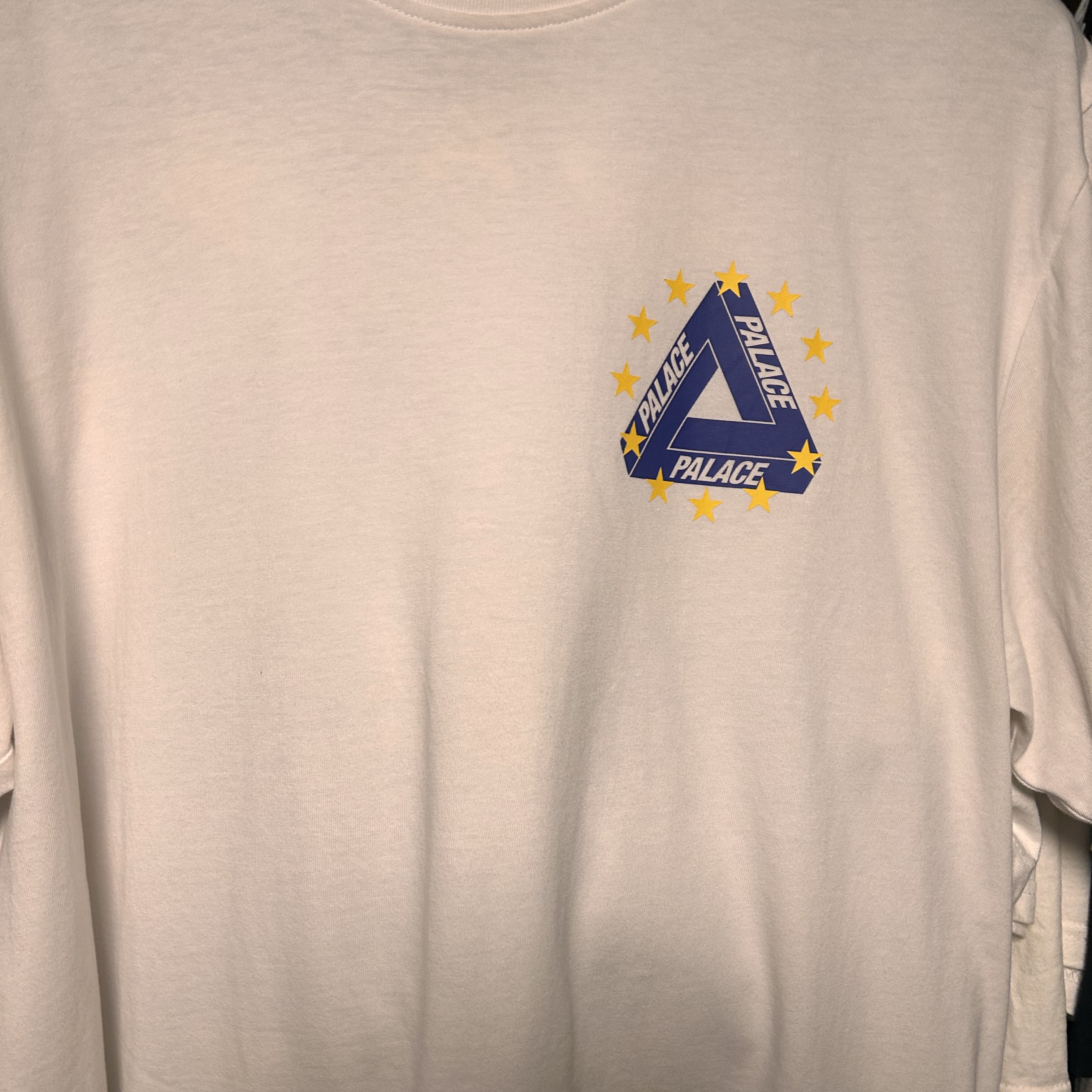Palace EU Tri T-Shirt White - 25FW 착용 스타일 - 1