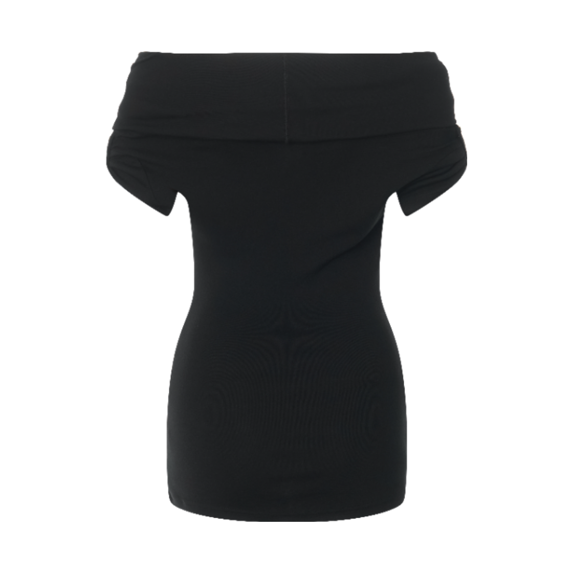 이유씨티 드레이프 카울넥 오프숄더 후디 탑 - 블랙(EUCT Draped Cowl Neck Off Shoulder Hoodie Top - Black) - 2