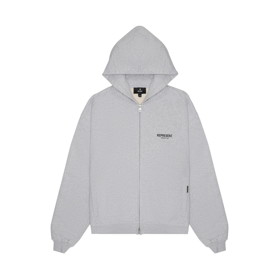 리프레젠트 오너스 클럽 집 후드 애쉬 그레이(Represent Owners Club Zip Hoodie Ash Grey)