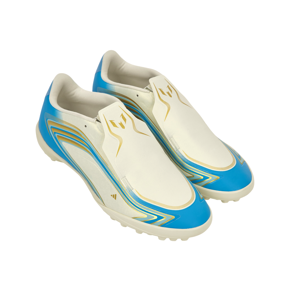아디다스 F50 메시 리그 TF 아이보리 세미 블루 버스트(Adidas F50 Messi League TF Ivory Semi Blue Burst) - 4