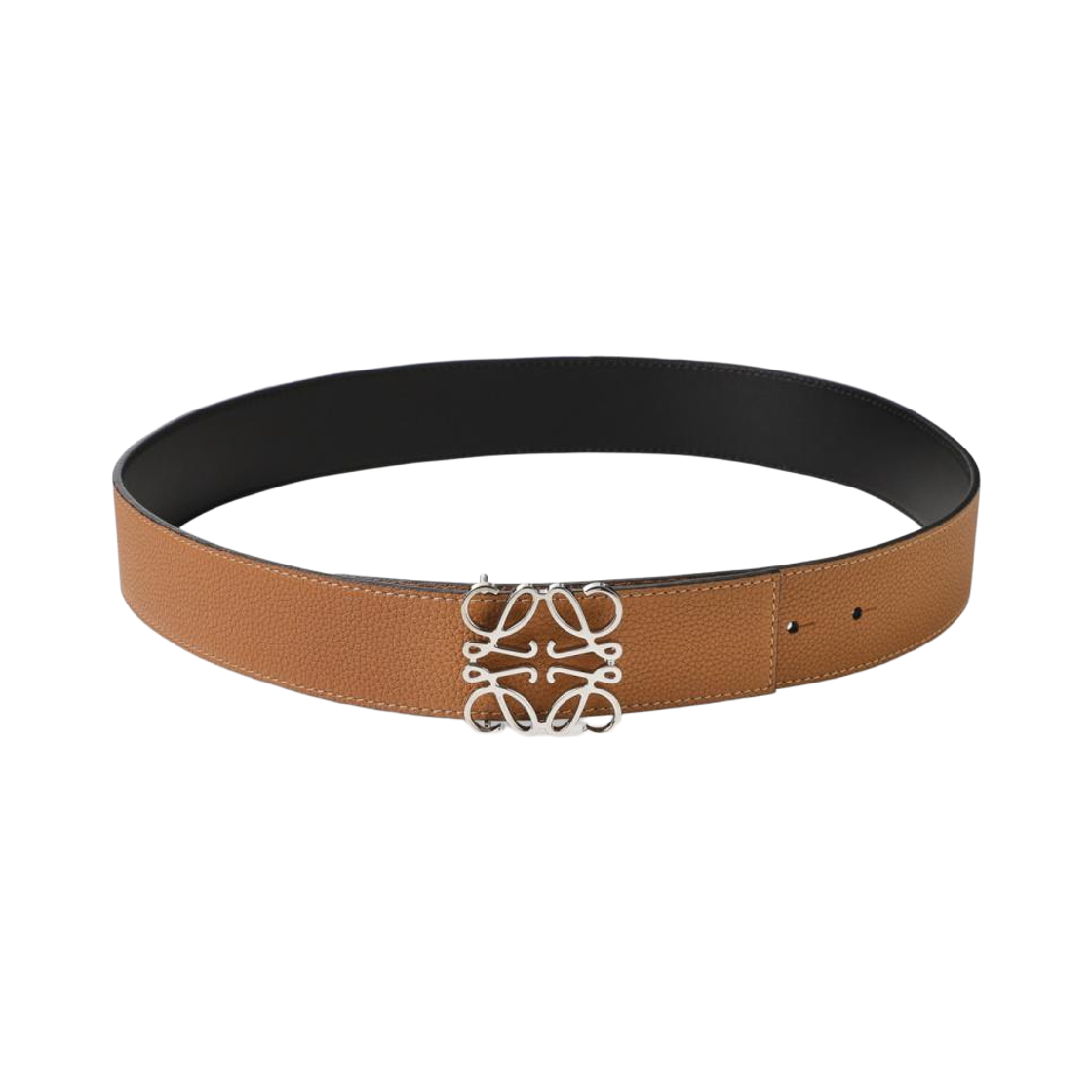 로에베 카프스킨 리버시블 애너그램 벨트 탄 블랙(Loewe Calfskin Reversible Anagram Belt Tan Black) - 1