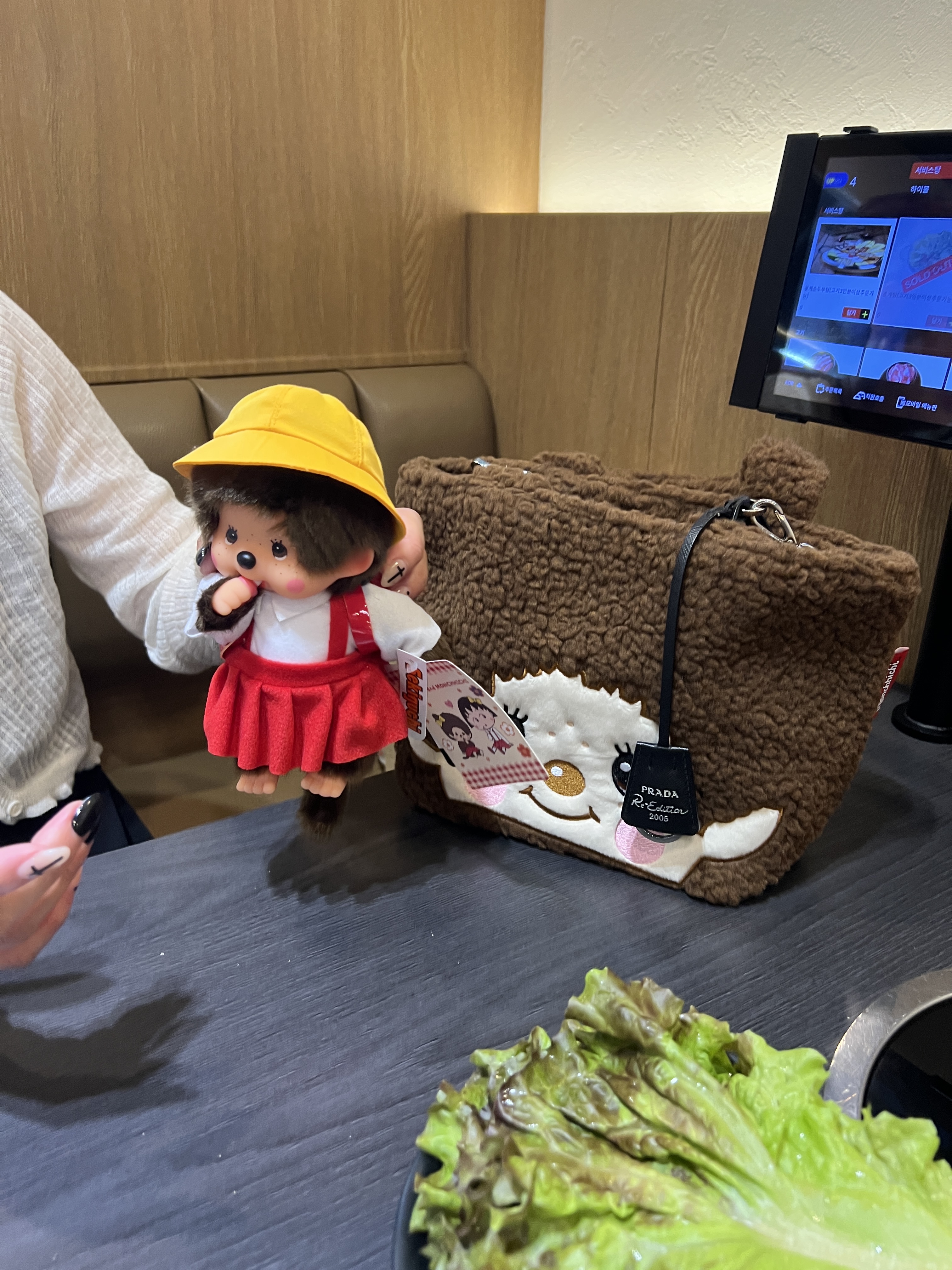 Monchhichi Premium Standard Monchhichi S Brown Girl Twin Tail, Monchhichi x Chibimaruko-chan S 착용 스타일 - 5