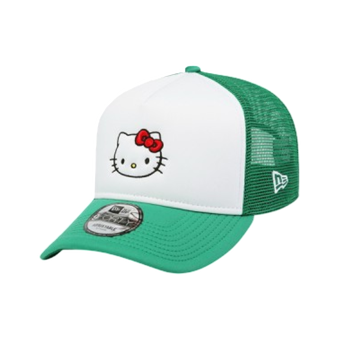 뉴에라 x 산리오 헬로 키티 A프레임 트러커 볼캡 켈리 그린(New Era x Sanrio Hello Kitty A-Frame Trucker Cap Kelly Green) - 1