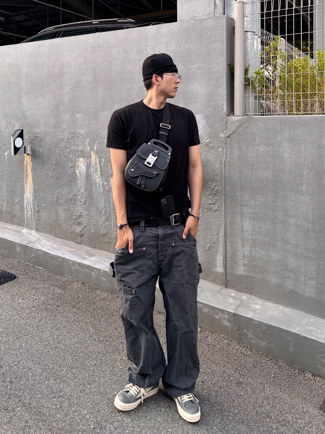 Wapworks Summer Beanie, Rick Owens Vintage Sneaks Black Milk 착용 스타일 - 1