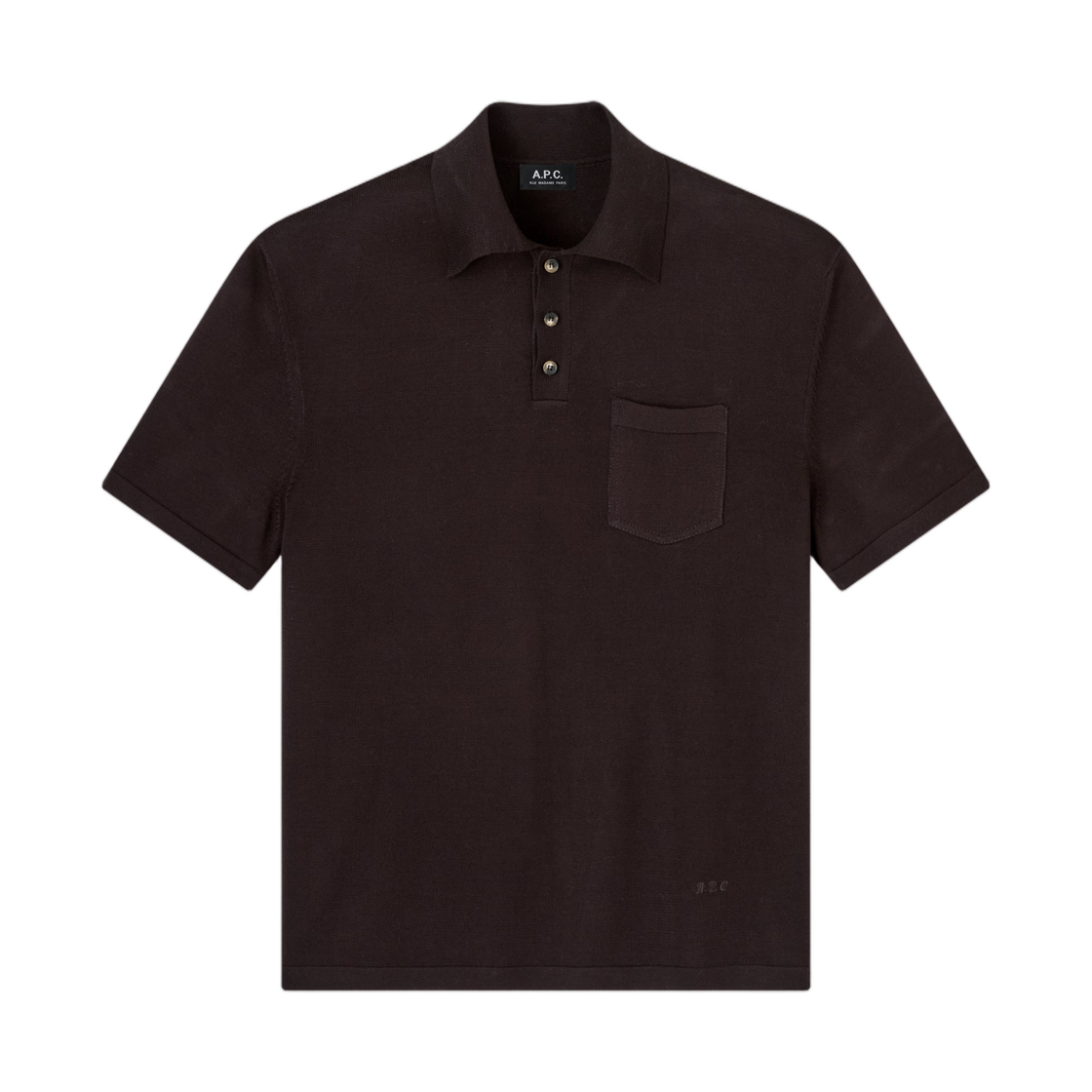 COHNW-H23478-CAA A.P.C. Colin Polo Shirt Marron