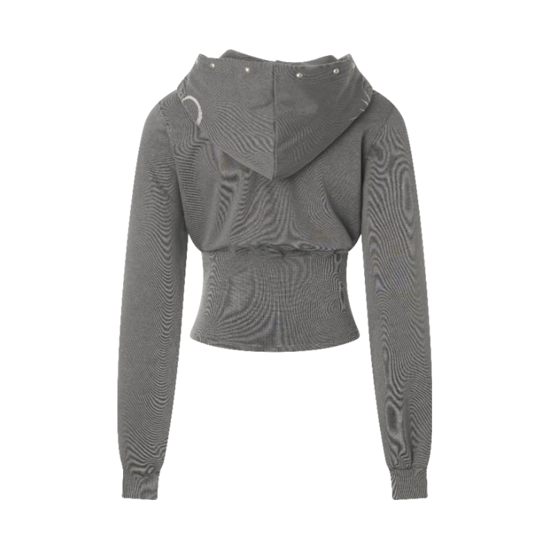 이유씨티 스터드 심볼 크롭 후드집업 - 그레이(EUCT Stud Symbol Crop Hood Zip Up - Grey) - 2