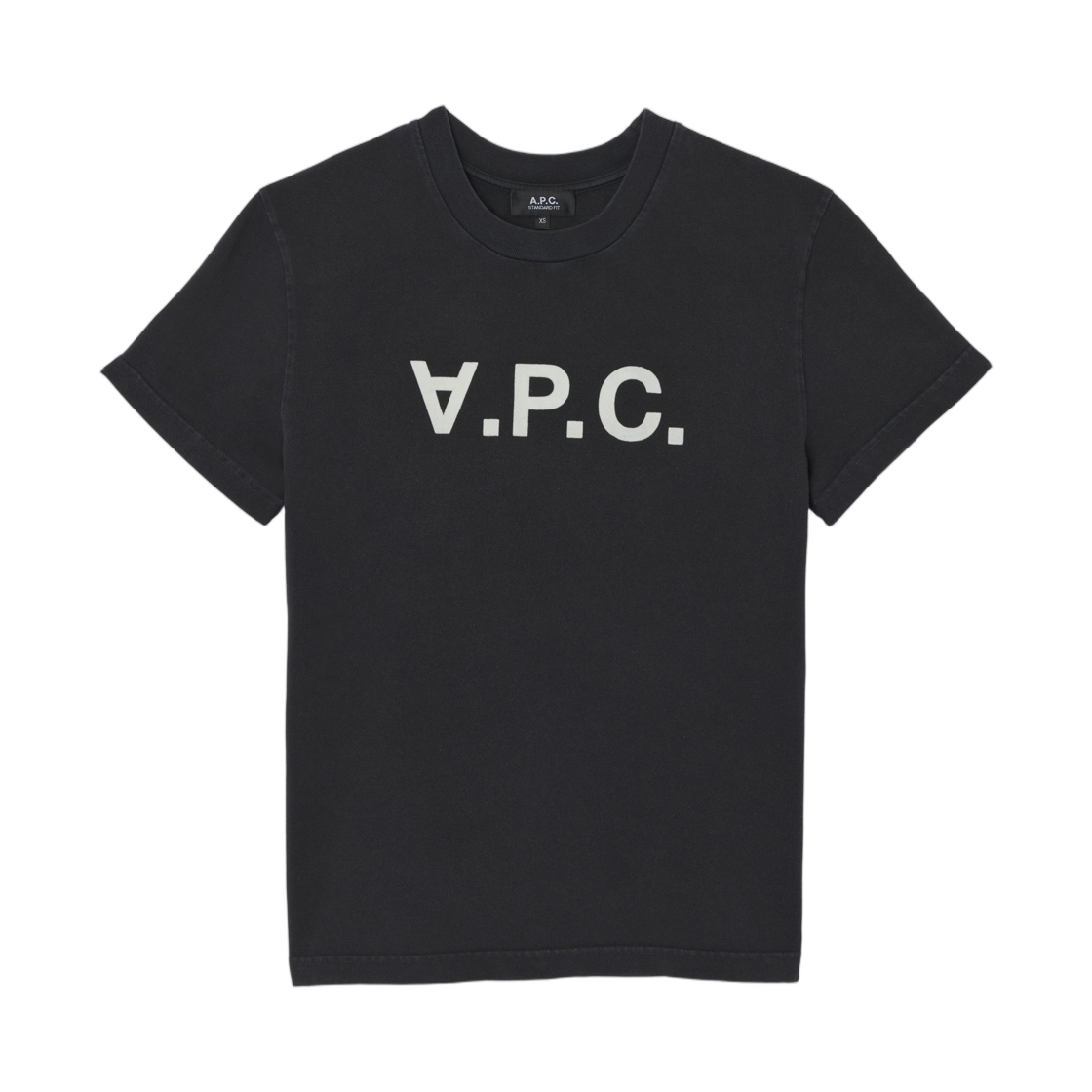 COHMB-M26384-TZD A.P.C. Standard Grand VPC T-Shirt Noir Blanc Casse