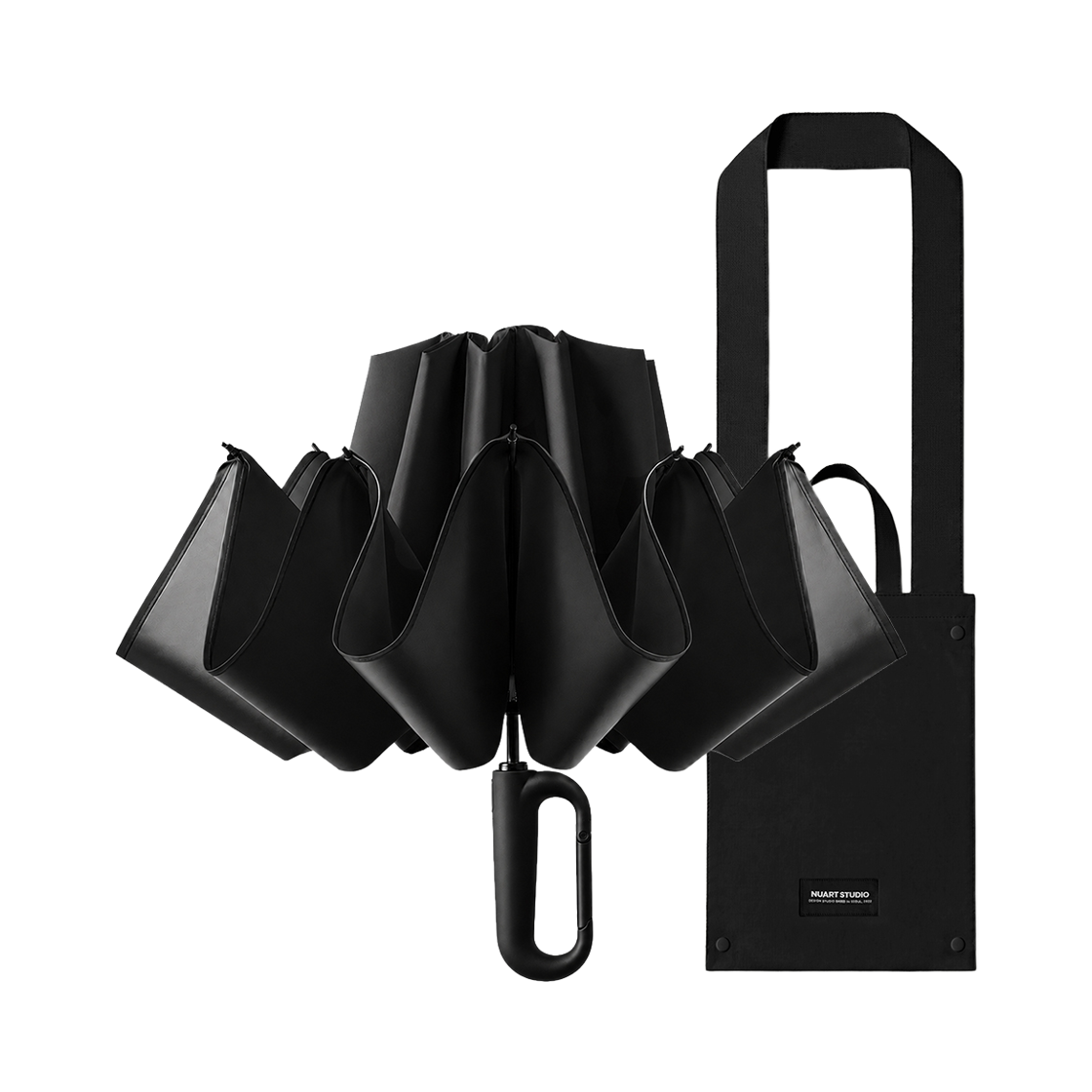 누아트스튜디오 OYW UV차단 3단 자동 거꾸로 우산 블랙(NUART STUDIO OYW UV Protection 3-Fold Auto Reverse Umbrella Black)
