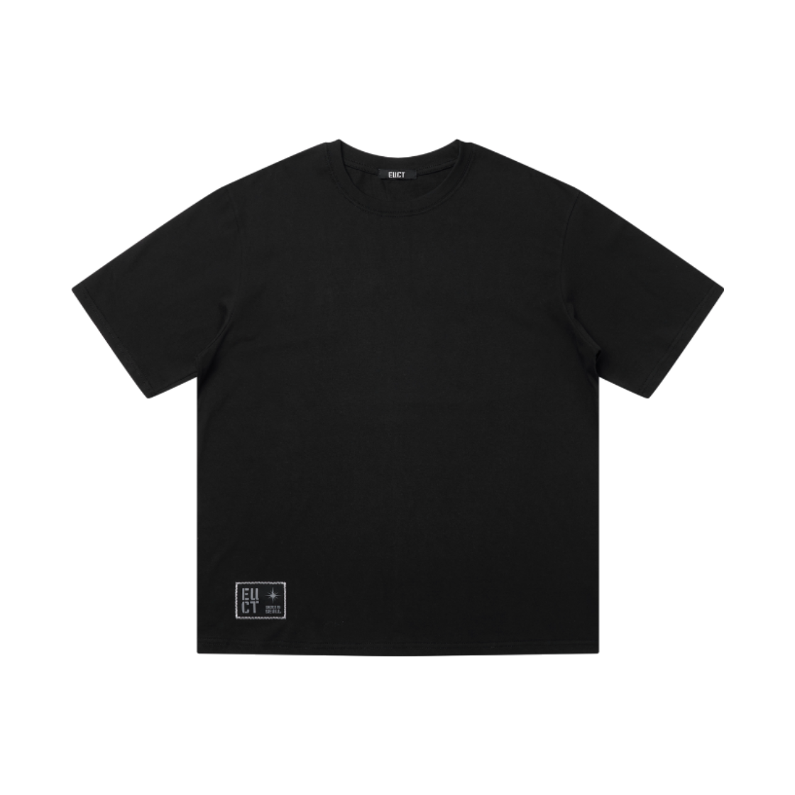 이유씨티 아플리케 오버핏 반팔 티셔츠 - 블랙(EUCT Applique Oversized Fit Short-Sleeved T-Shirt - Black)