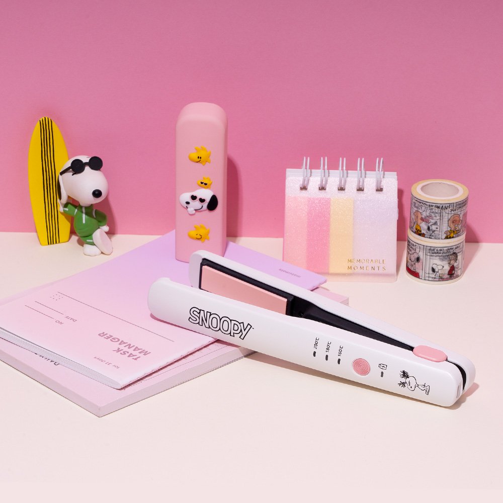 로이체 피너츠 스누피 충전식 휴대용 무선 미니 고데기(Royche Peanuts Snoopy Rechargeable Portable Cordless Mini Hair Straightener) - 4