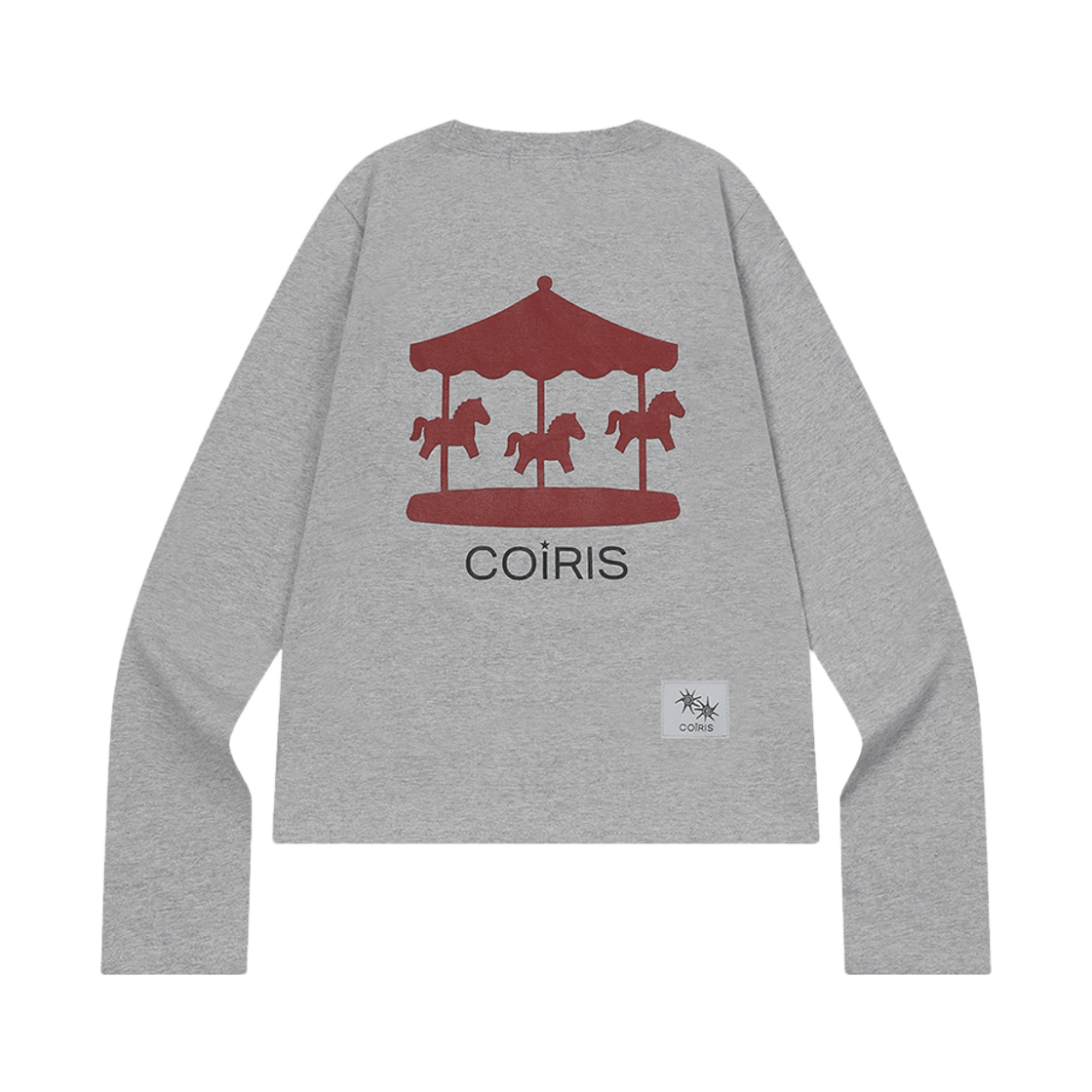 C-P00000KB Coiris Carousel Graphic Long Sleeve T Gray