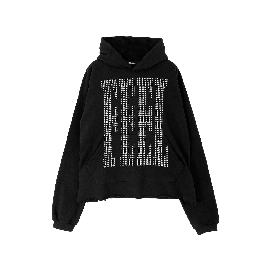 a43 I FEEL LUCKY Feel Star Hoodie Black