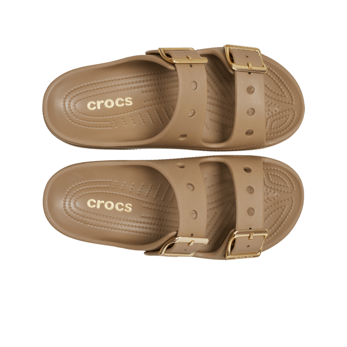 (W) 크록스 메탈릭 버클 새터데이 샌들 세피아((W) Crocs Metallic Buckle Saturday Sandal Sepia) - 2
