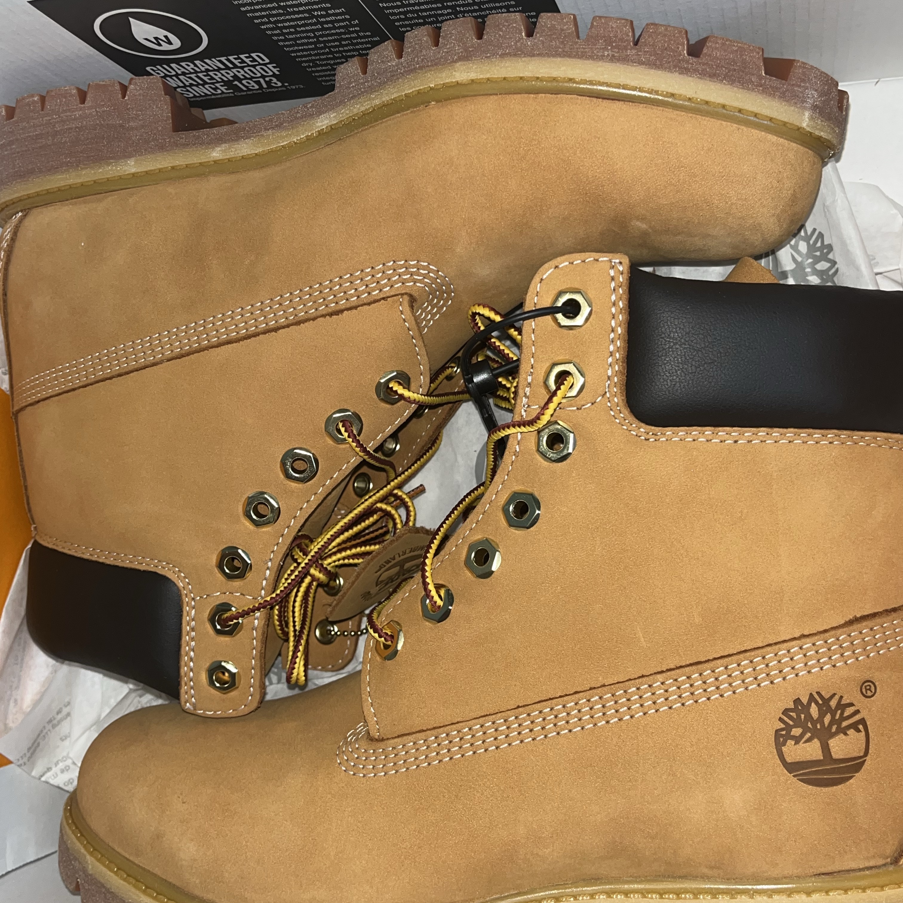 Timberland Premium 6 inch Waterproof Boot Wheat Nubuck - Wide 착용 스타일