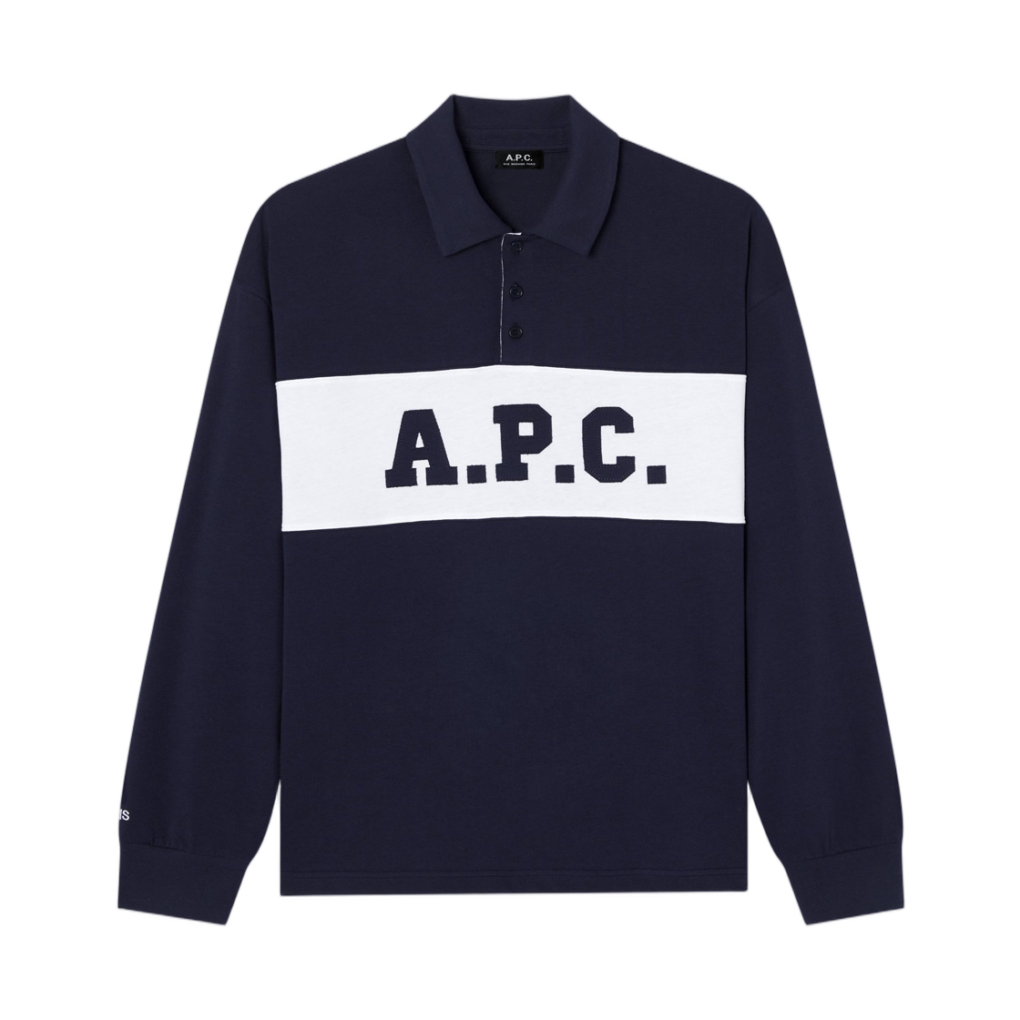 COHRU-H26633-IAK A.P.C. Navy Blue A.P.C. Rugby Polo Dark Navy