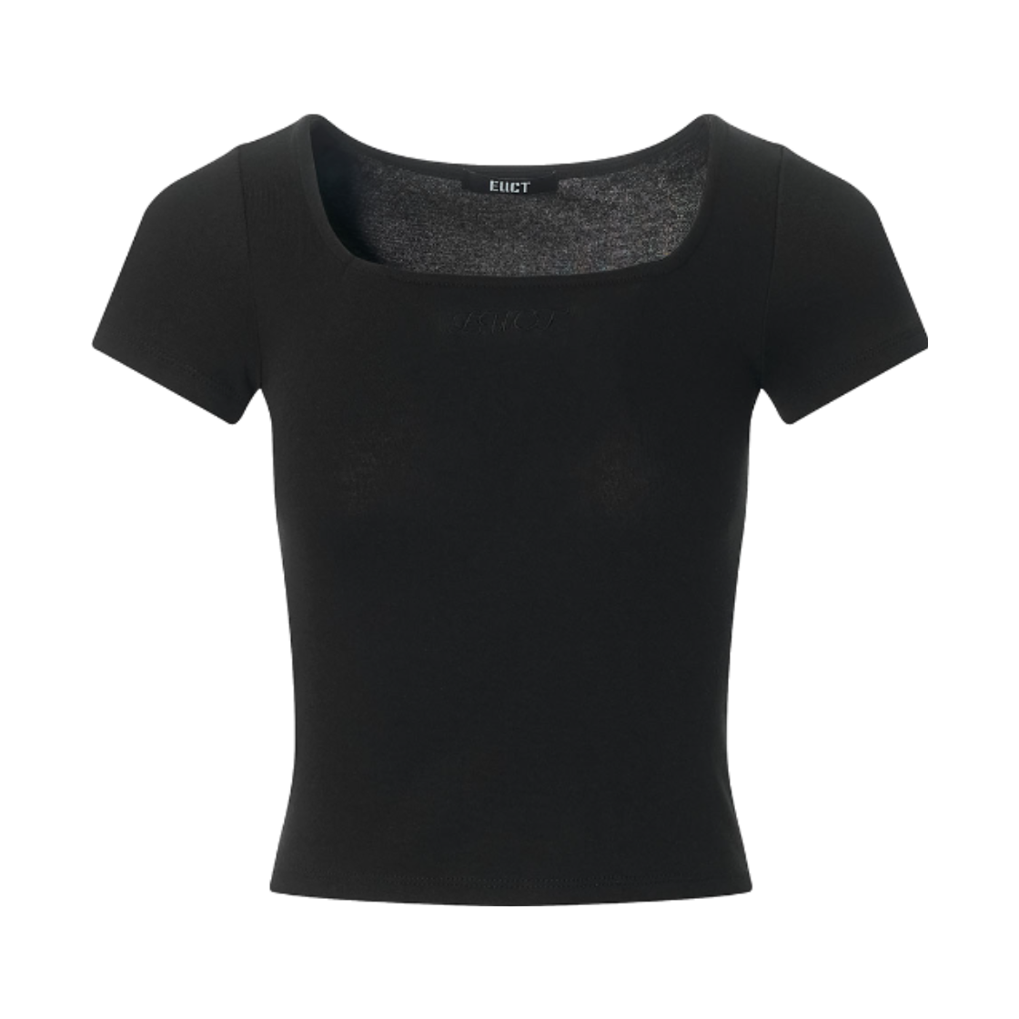 이유씨티 스퀘어넥 피티드 크롭 탑 - 블랙(EUCT Square Neck Fitted Crop Top - Black) - 1