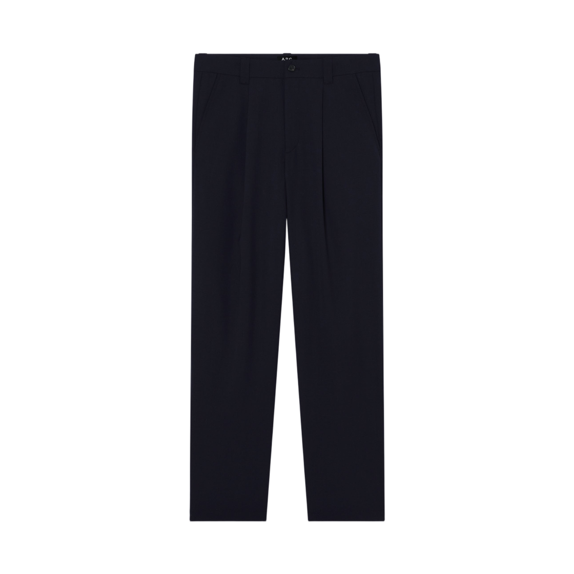 PSANF-H08428-IAK A.P.C. Loose Navy Blue Canvas Barrel Trousers Dark Navy