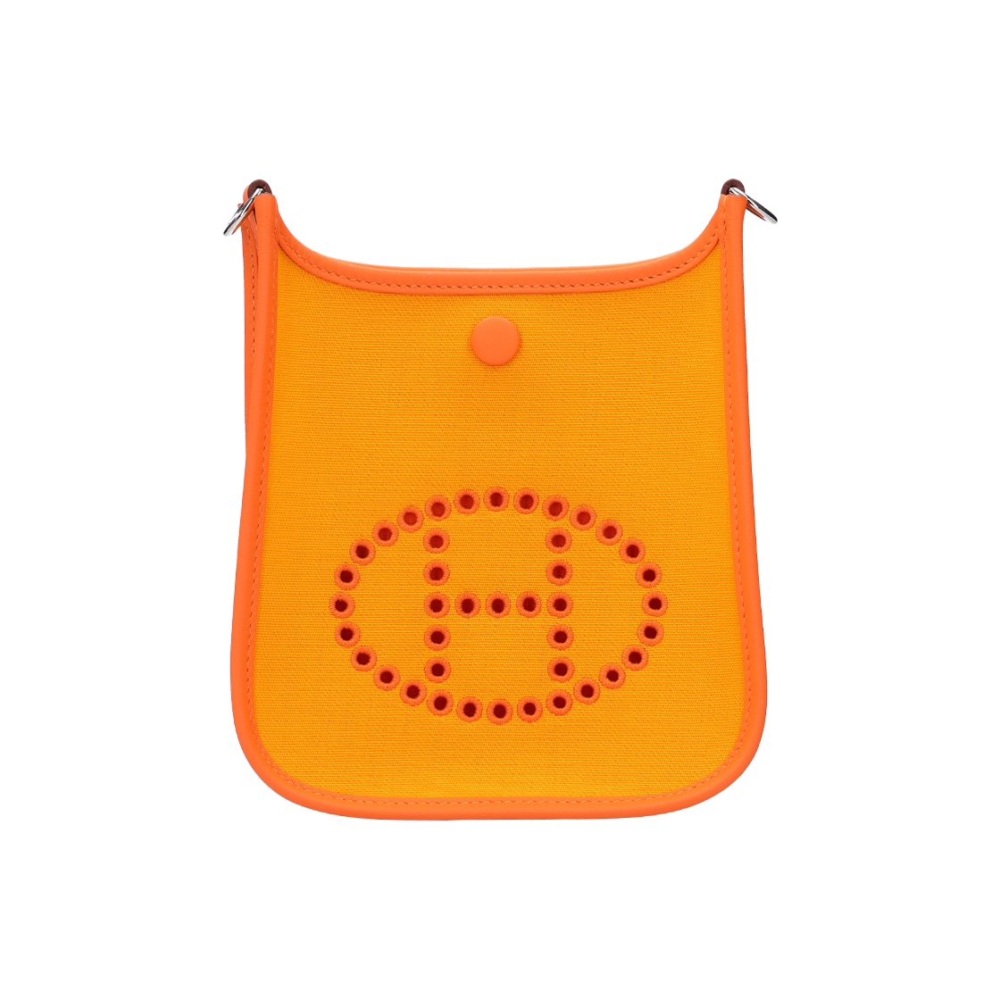 ITKSP7MMJL36 Hermes Neo Evelyne 16 TPM Two Tone Swift Orange Palladium Hardware & Gold Metal Engraving