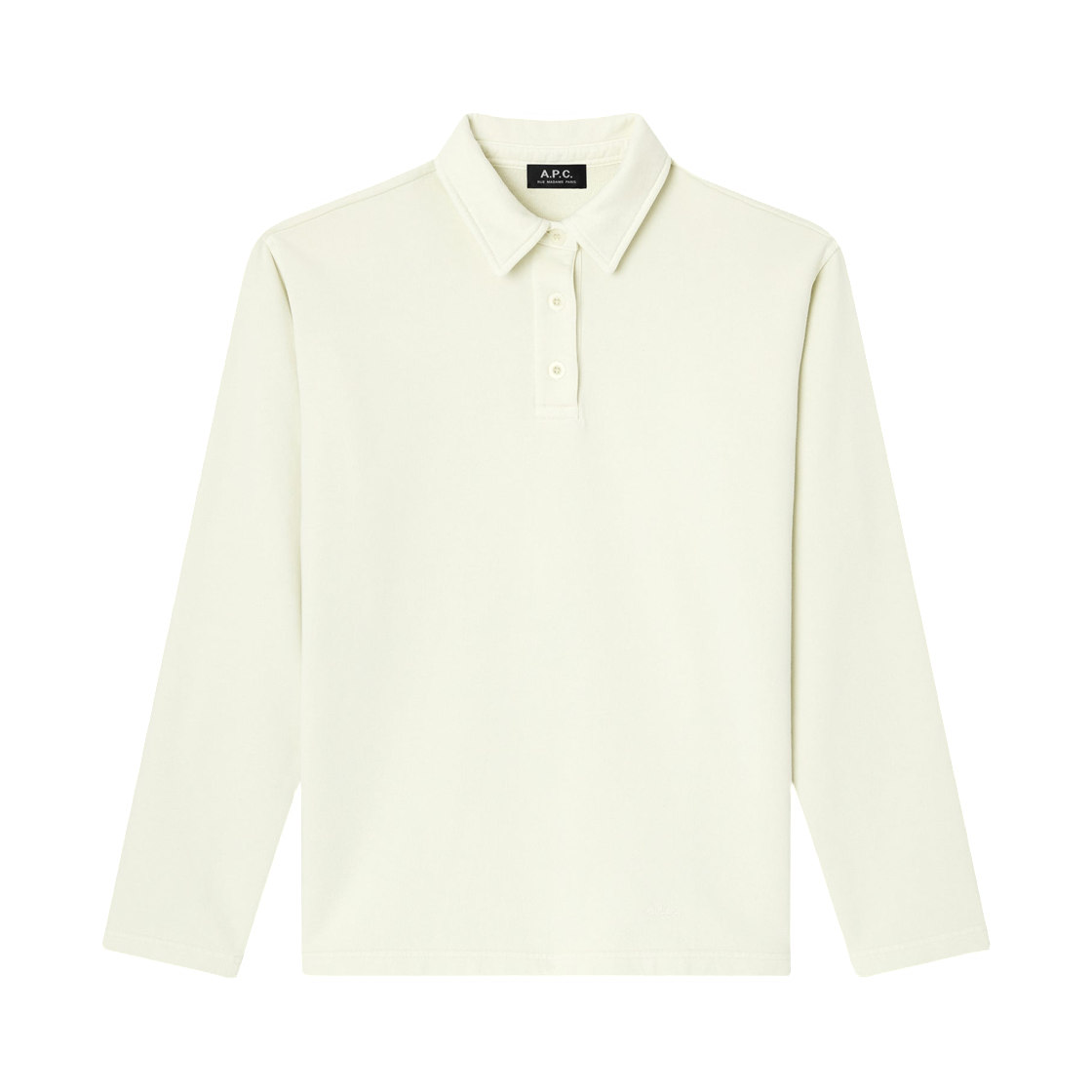 COHMC-M37002-IAL A.P.C. Long Sleeve Polo Shirt Indigo Delave