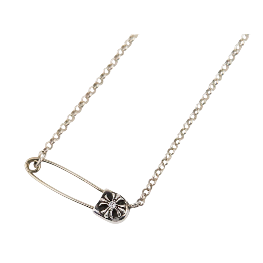 한스룸 크롬하츠 세이프티핀 다이아 목걸이(Hansroom Chrome Hearts Safety Pin Dia Necklace) - 2