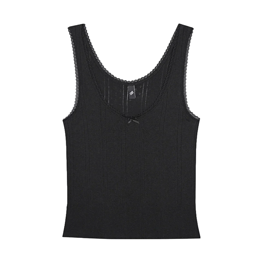 쿠쿠 인티메이트 우먼 더 스쿱 탱크 블랙 - 26FW(Cou Cou Intimates Women The Scoop Tank Black - 26FW) - 1