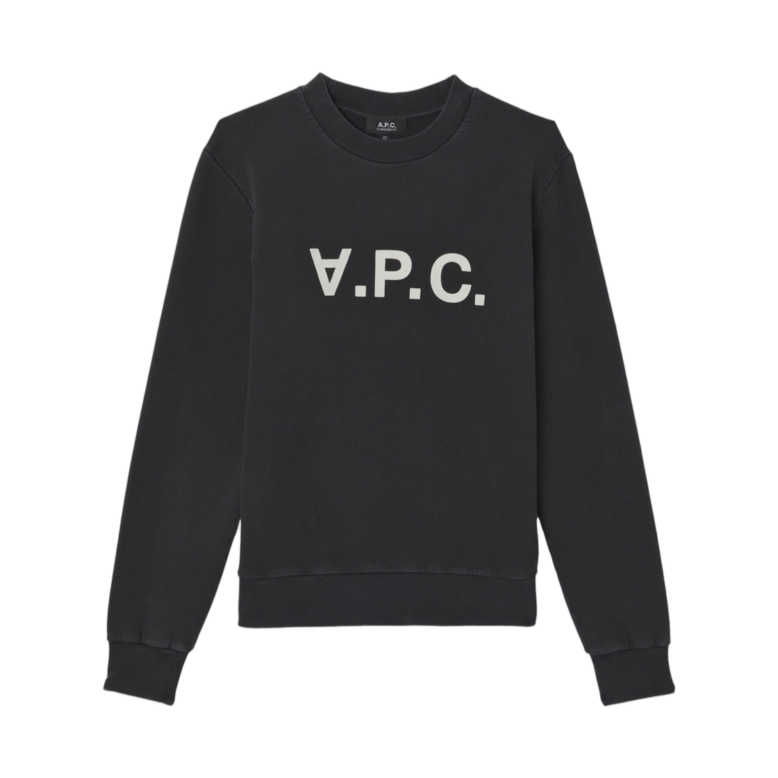 COHMC-M27907-TZD A.P.C. Standard Grand VPC Sweatshirt Noir Blanc Casse
