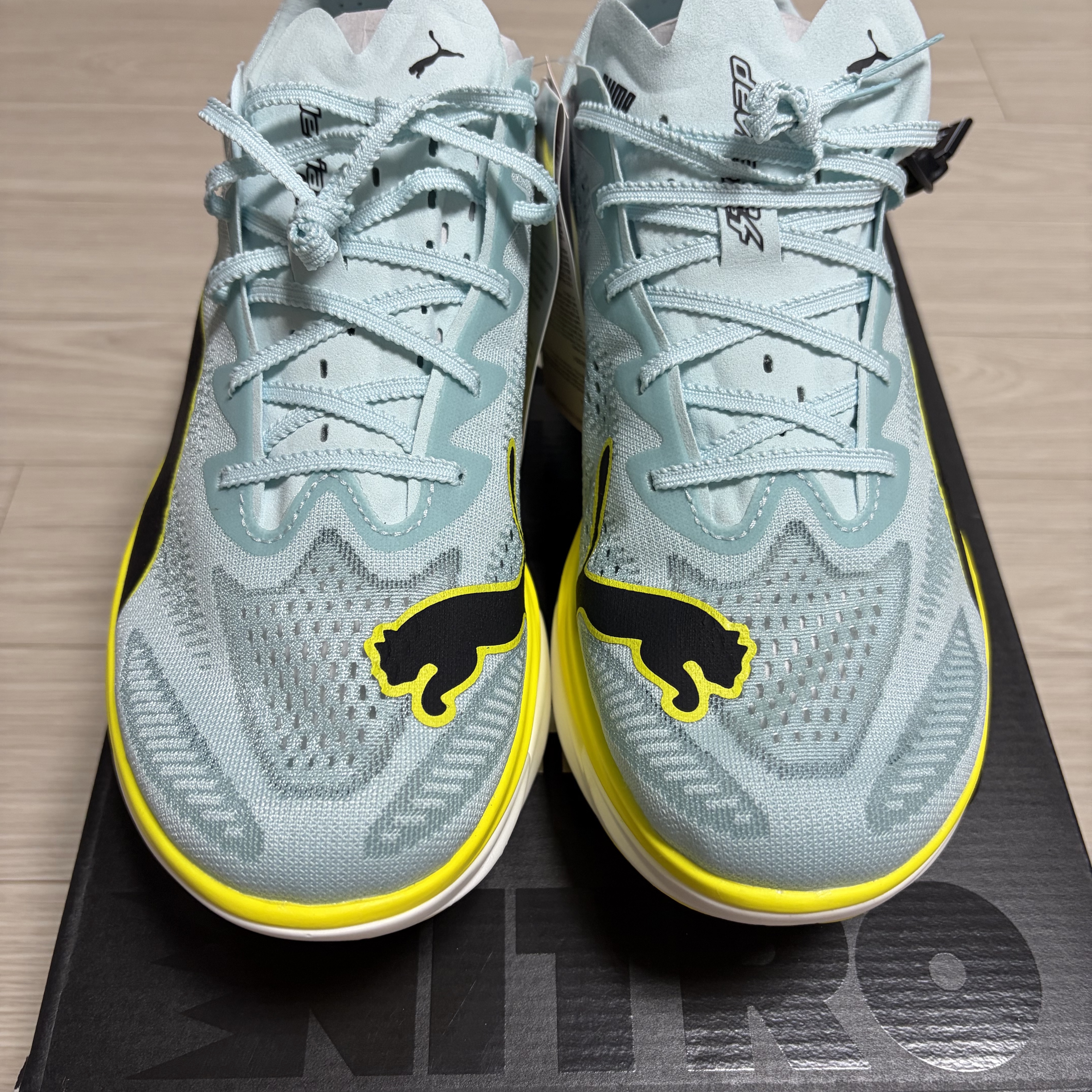 Puma Deviate Nitro Elite 4 Fresh Water Lemon Crush 착용 스타일 - 1