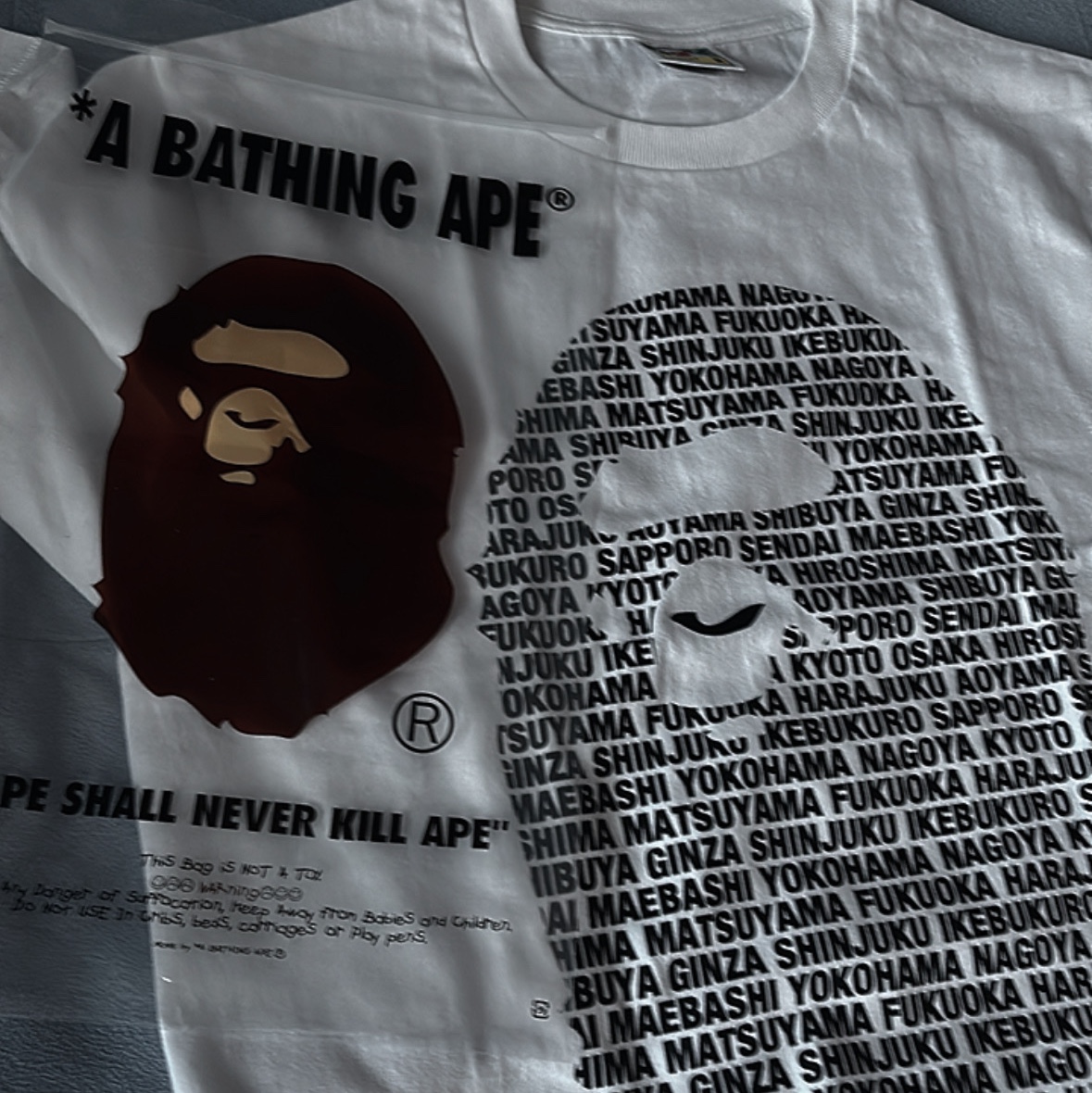 BAPE Japan Ape Head T-Shirt White 착용 스타일