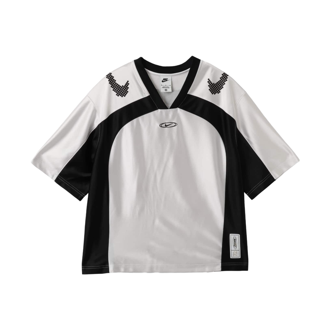 IQ6138-101 (W) Nike NSW Oversized Jersey White Black (IQ6138-101)