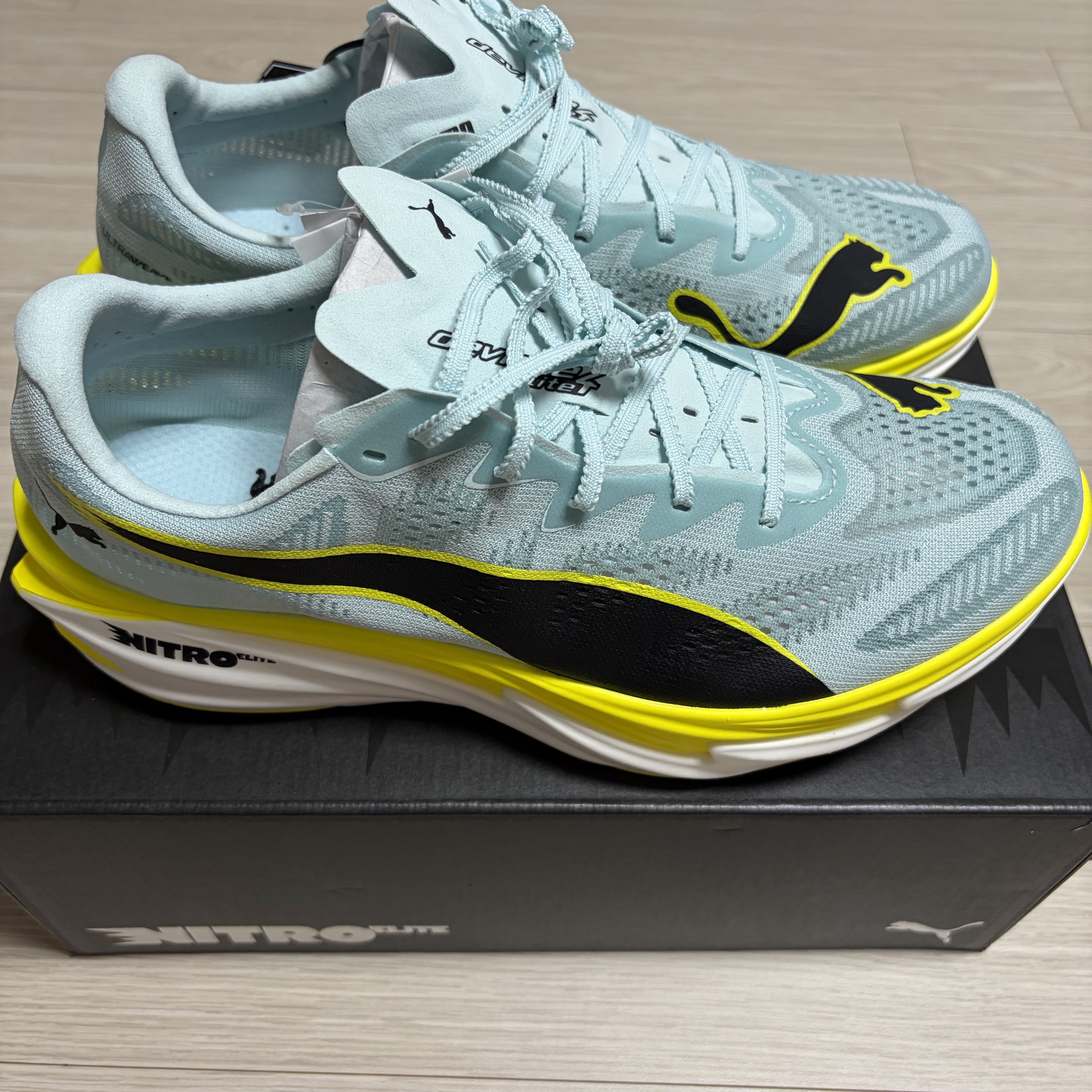 Puma Deviate Nitro Elite 4 Fresh Water Lemon Crush 착용 스타일 - 4