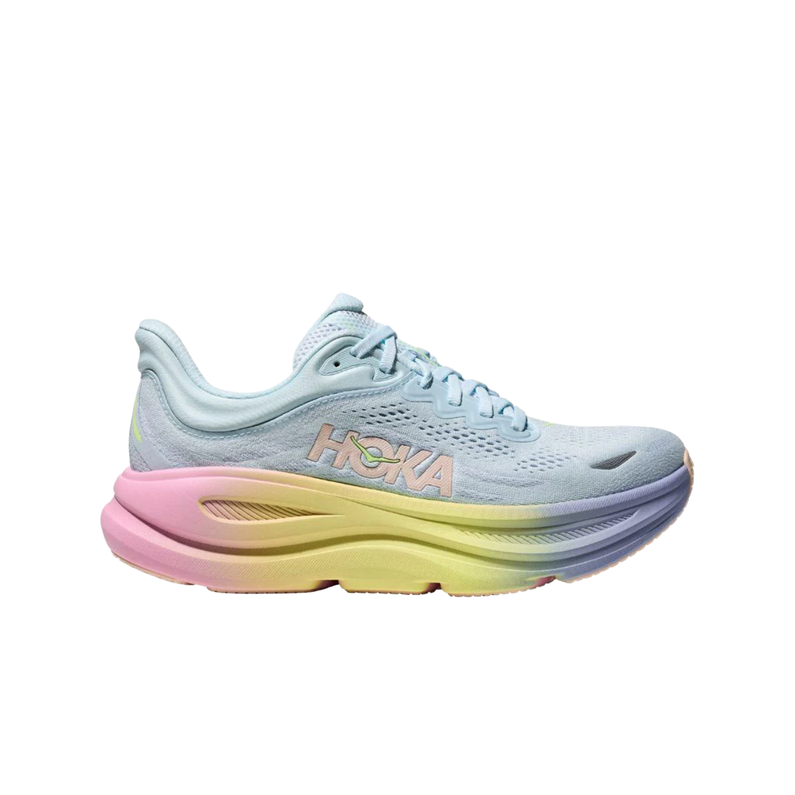 1162014-GNGB (W) Hoka Bondi 9 Glimmering Blue Overcast - Wide