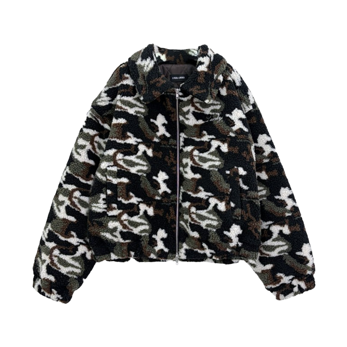 아이필럭키 플리스 봄버 자켓 카모(I FEEL LUCKY Fleece Bomber Jacket Camo)