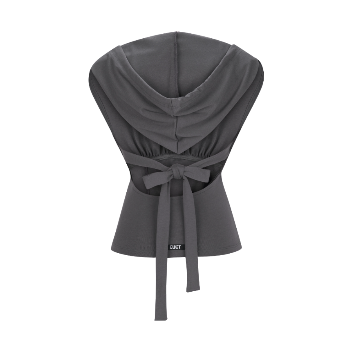 이유씨티 홀터 후드 슬리브리스 탑 - 차콜(EUCT Halter Hood Sleeveless Top - Chacoal) - 2