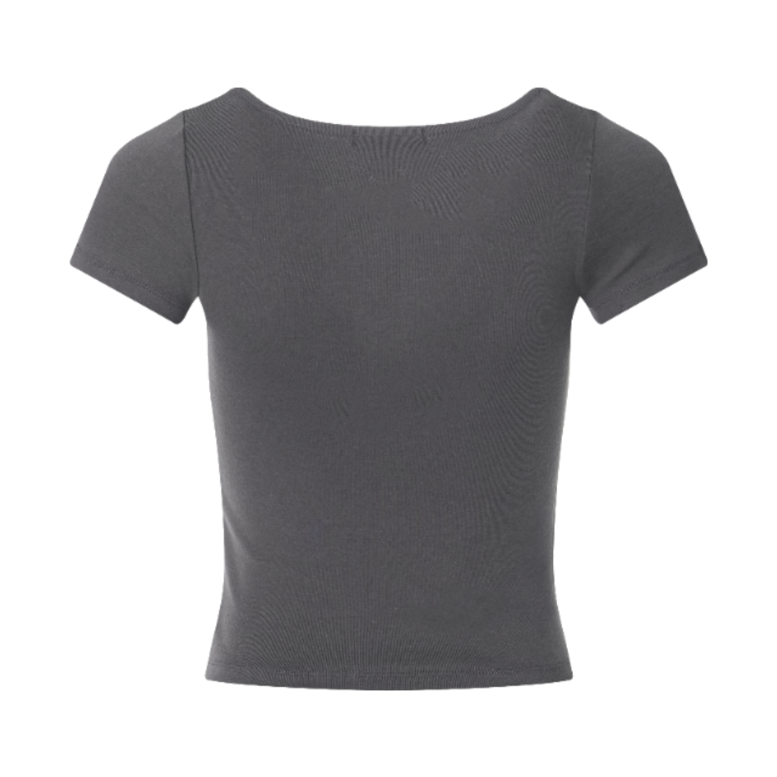 이유씨티 스퀘어넥 피티드 크롭 탑 - 차콜(EUCT Square Neck Fitted Crop Top - Chacoal) - 2