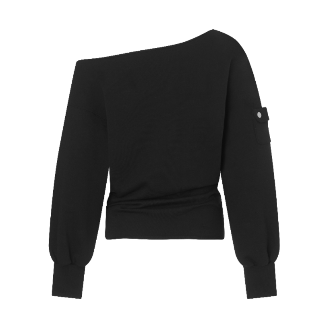 이유씨티 포켓 오프숄더 스웻 롱 슬리브 - 블랙(EUCT Pocket Off Shoulder Sweat Long Sleeve - Black) - 2