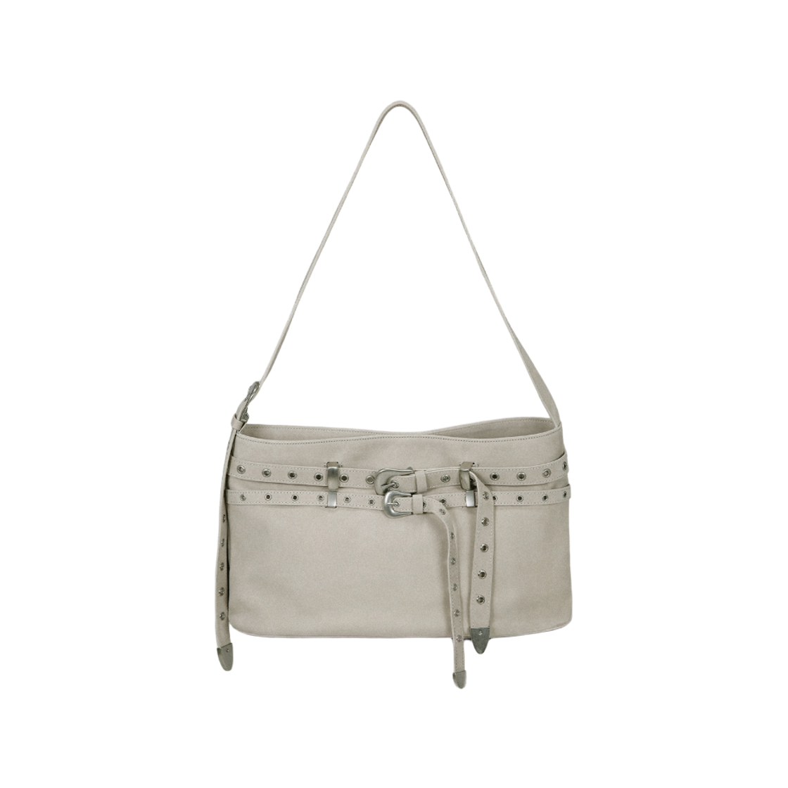 - Aviemuah Belt Layer Leatther Large Bag Dirty Beige