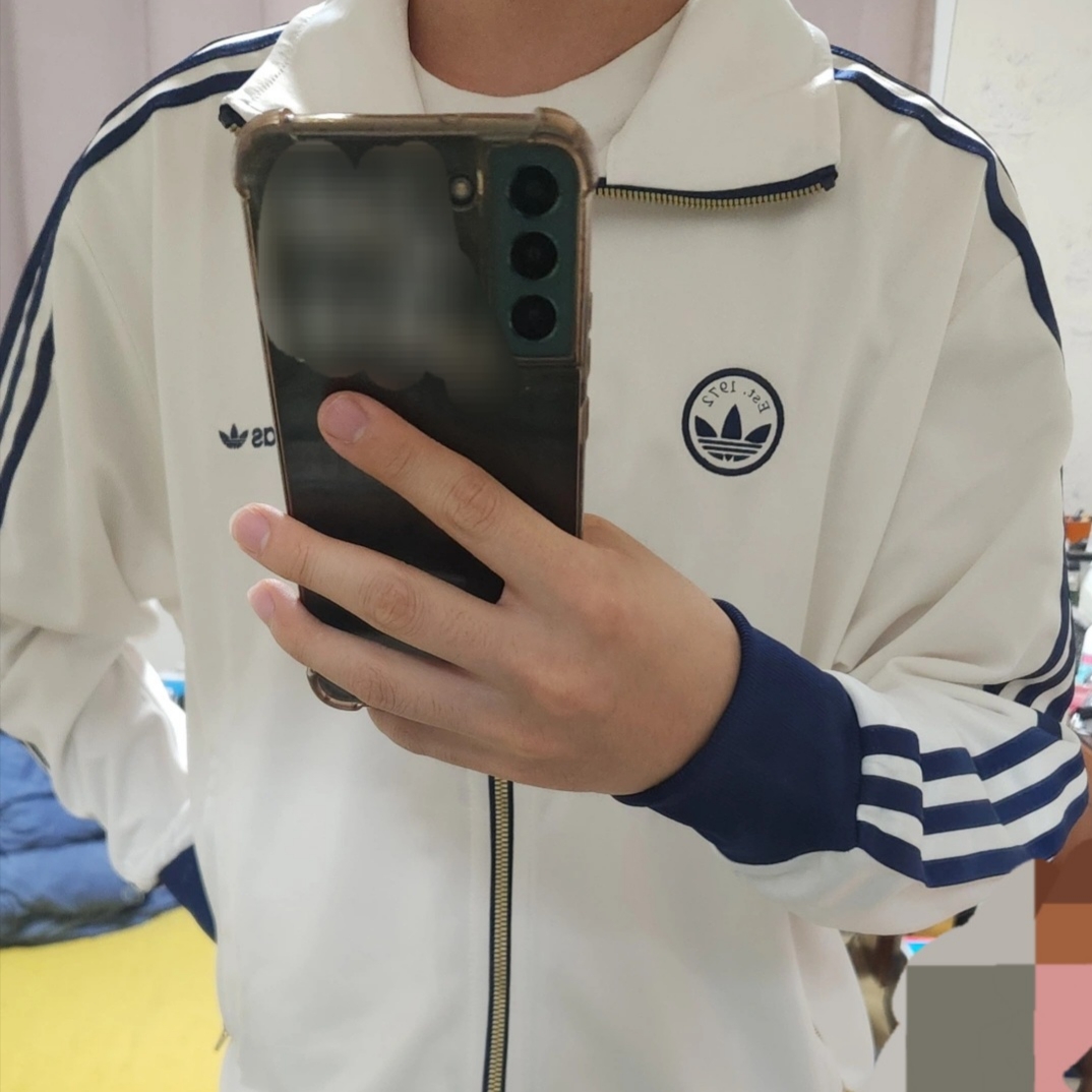 (W) Adidas Firebird Badge Track Top Cloud White - KR Sizing 착용 스타일 - 1