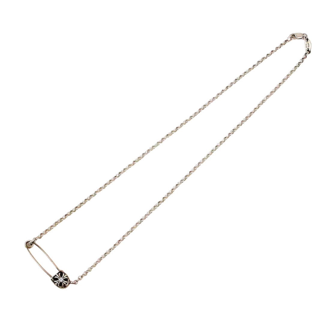 한스룸 크롬하츠 세이프티핀 다이아 목걸이(Hansroom Chrome Hearts Safety Pin Dia Necklace)