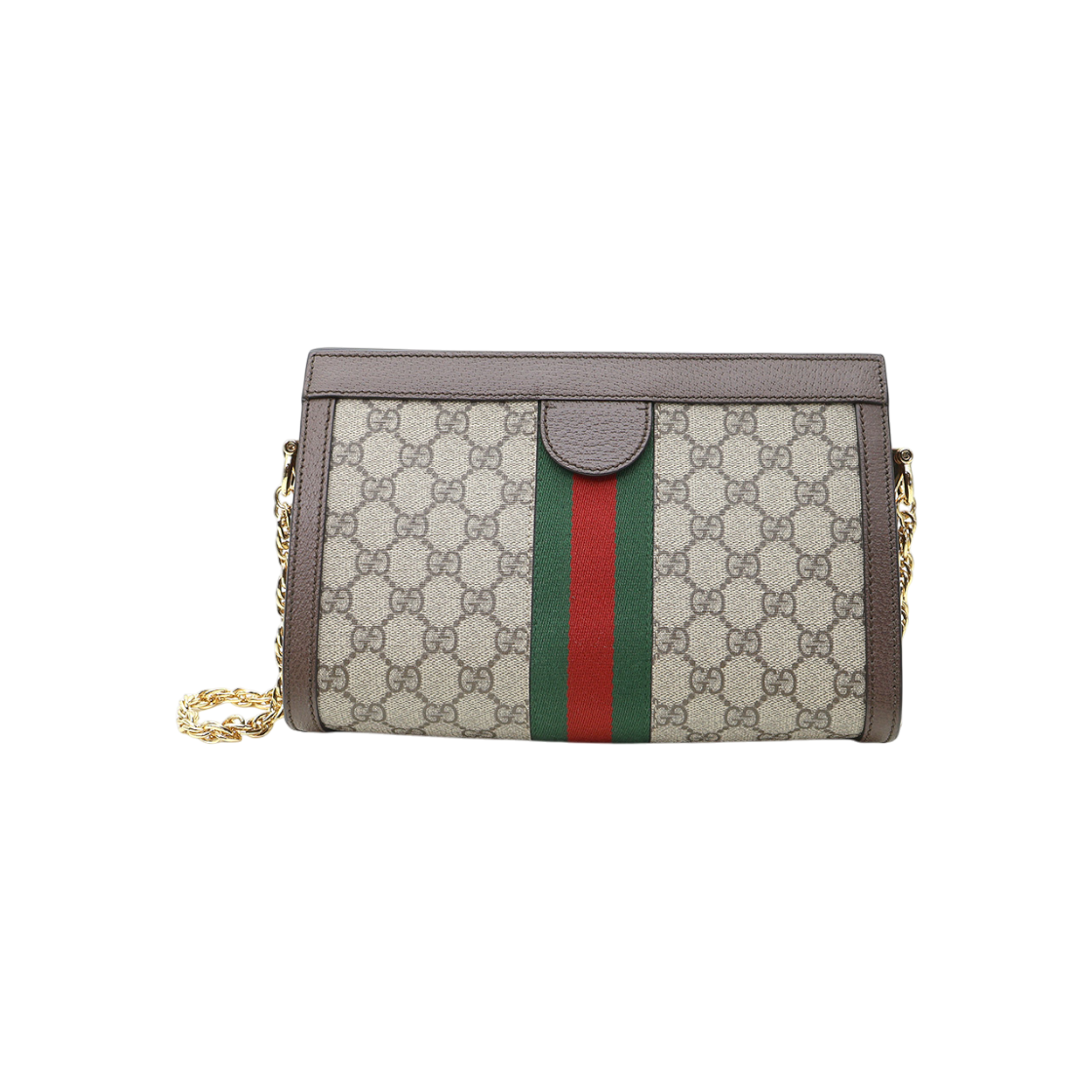 ITBO22N575AG Gucci 503877 GG Supreme Canvas Web Gold Hardware Ophidia Small Chain Shoulder Bag