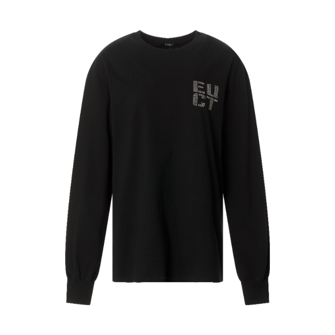 이유씨티 오버핏 심볼 핫픽스 롱슬리브 - 블랙(EUCT Overfit Symbol Hotfix Long Sleeve - Black)