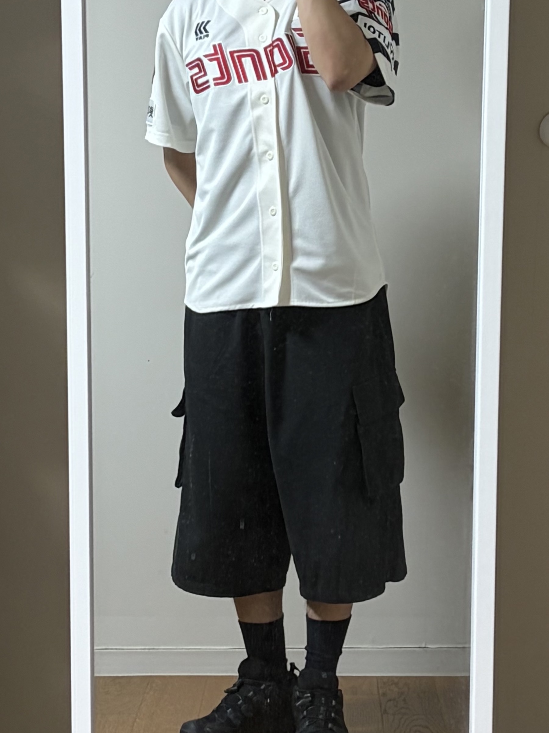 Lotte Giants 24 G Home Professional Uniform Ivory (Non Marking Ver.) 착용 스타일