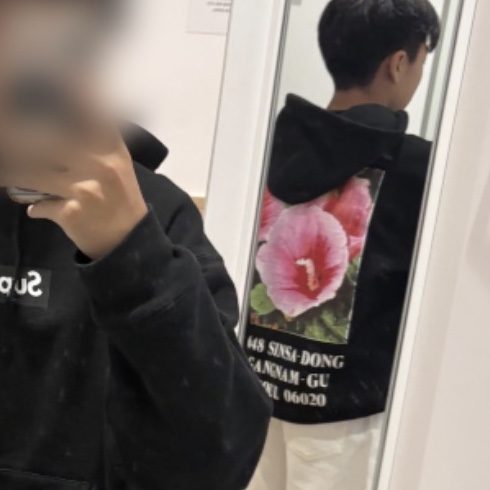 Supreme Seoul Box Logo Hooded Sweatshirt Black - 23FW 착용 스타일