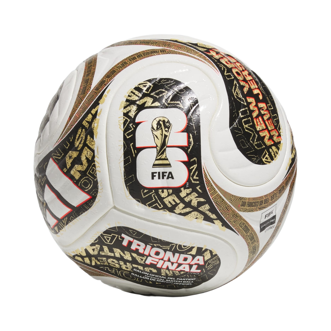 아디다스 피파 월드컵 트리온다 파이널 프로 볼 화이트 블랙(Adidas FIFA World Cup Trionda Final Pro Ball White Black)