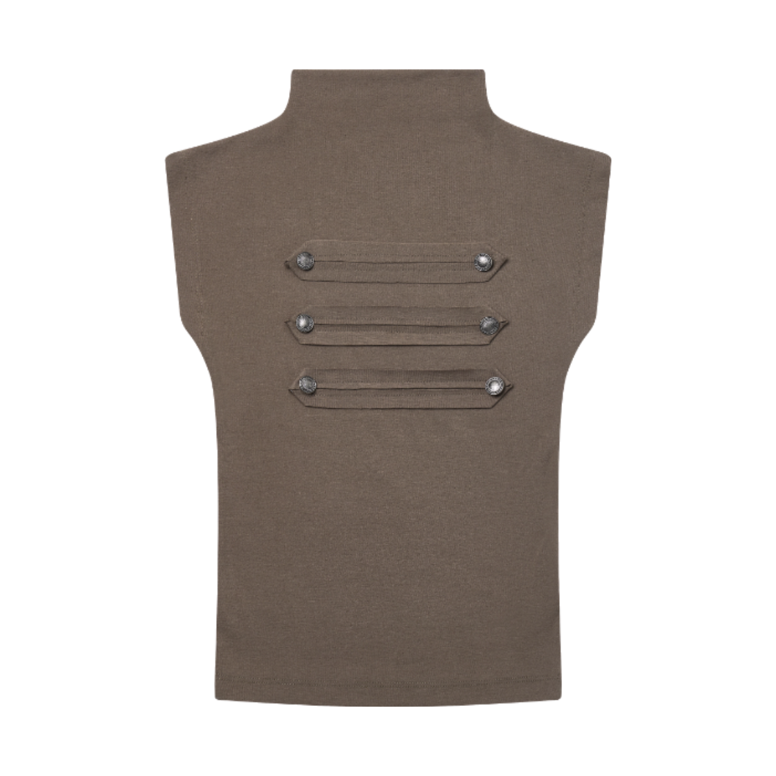 이유씨티 나폴레옹 하프넥 반팔 티셔츠 - 카키(EUCT Napoleon Half Neck T-Shirt - Khaki)
