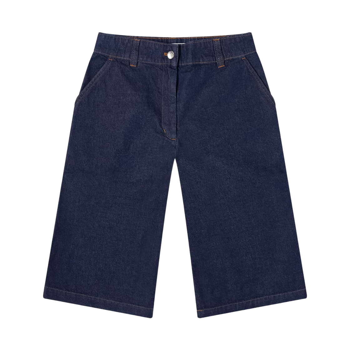 MW01405WW0081-P470 (W) Maison Kitsune Workwear Denim Bermuda Indigo