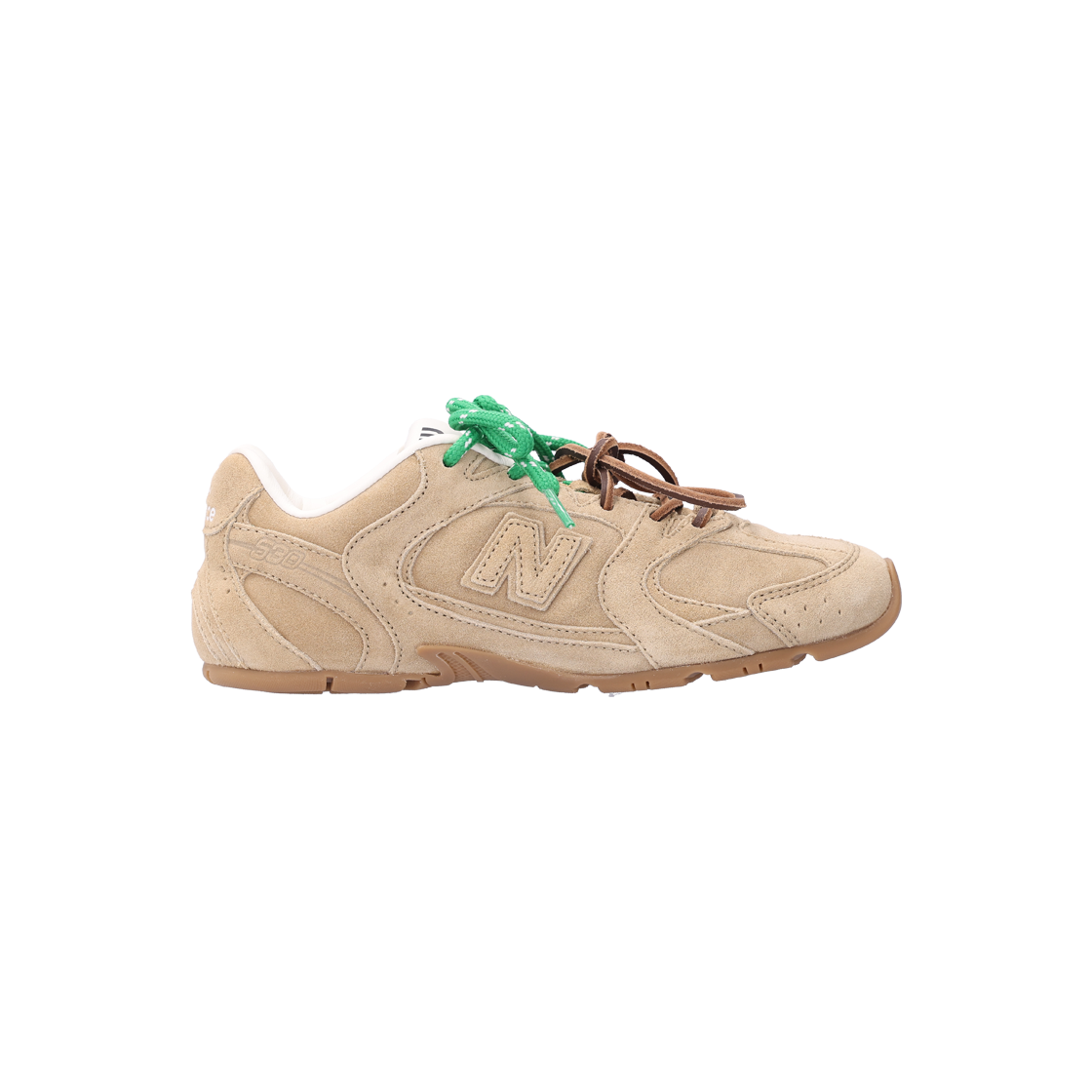 ITGOHTKCD6S2 Miu Miu x New Balance Suede Mesh Ecru Sneakers 530
