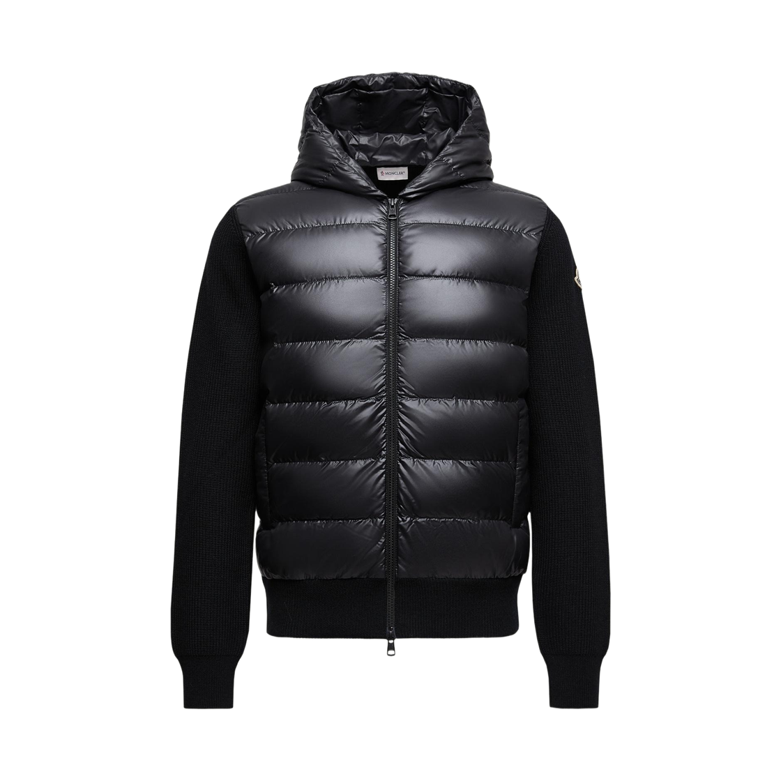 L2-091-9B00028-M1131-999 Moncler Padded Wool Zip-Up Hoodie Black - 26FW
